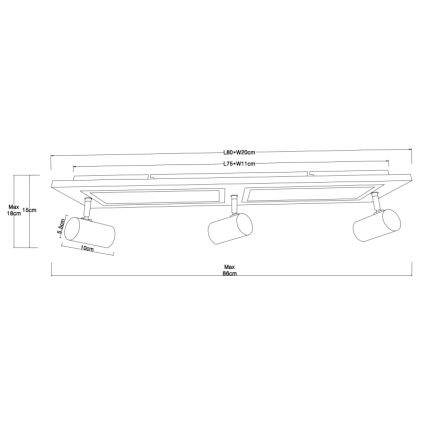 Globo - Spot LED LED/24W/230V + 3xGU10/5W