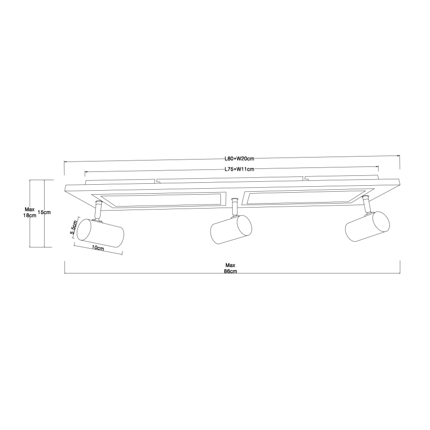 Globo - Spot LED LED/24W/230V + 3xGU10/5W