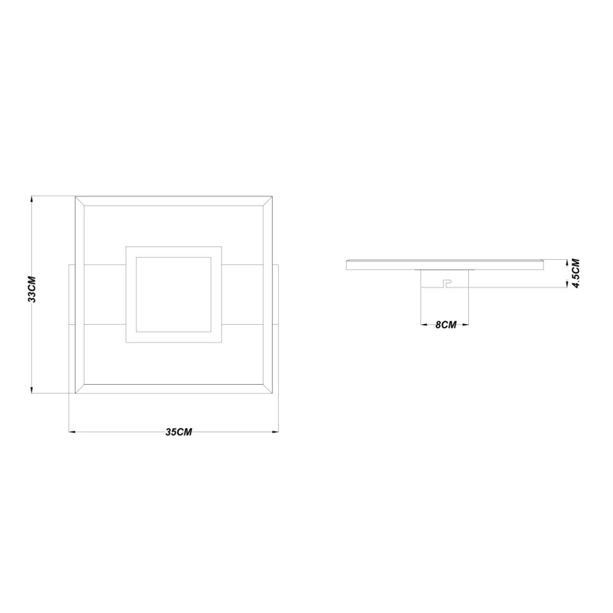 Globo - Candeeiro de teto LED/18W/230V 3000K 35x33 cm
