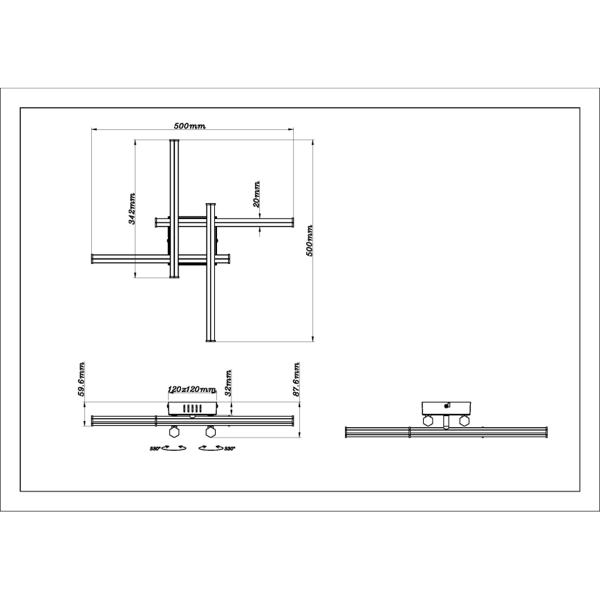 Globo - Iluminação de teto LED LED/24W/230V 4000K cromado mate