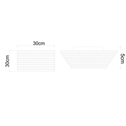 Globo - Candeeiro de tecto LED/15W/230V 3000K 30x30 cm