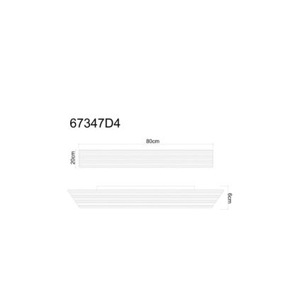 Globo - Candeeiro de tecto LED LED/30W/230V 3000K 80x20 cm