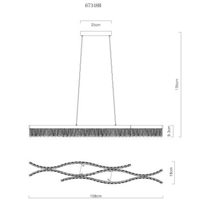 Globo - Candeeiro suspenso LED LED/35W/230V 3200K cromado mate