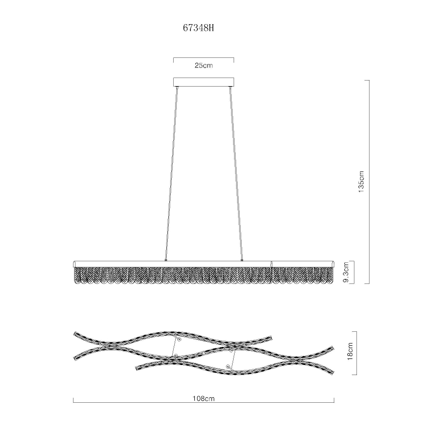 Globo - Candeeiro suspenso LED LED/35W/230V 3200K cromado mate
