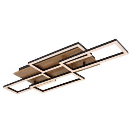 Globo - Candeeiro de teto LED regulável LED/40W/230V 2700-6500K 32,5x87,5 cm castanho/preto + comando remoto