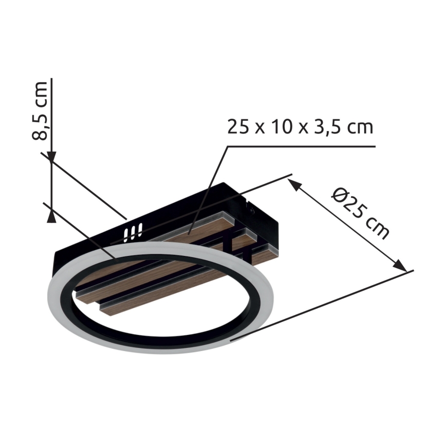 Globo - Candeeiro de teto LED/10W/230V 3000/4200/6000K