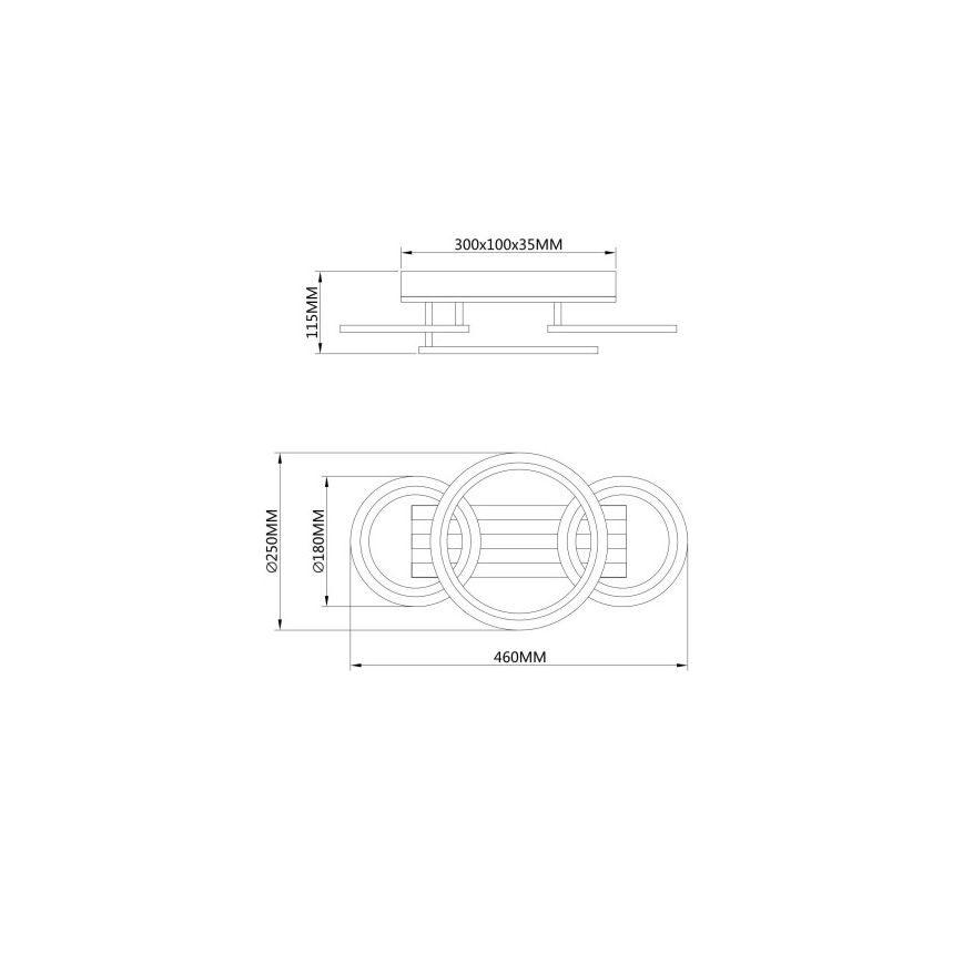 Globo - LED Candeeiro de Teto LED/21W/230V 3000/4200/6000K