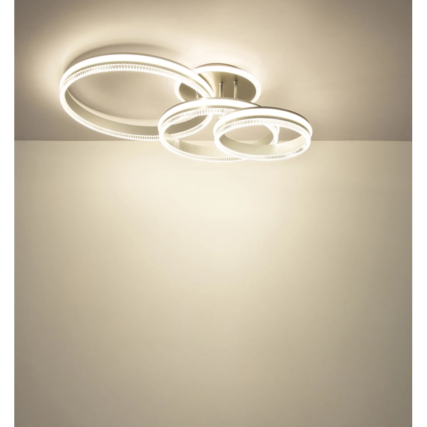 Globo - Luminária de teto LED dimerizável LED/72W/230V 2700-6000K prateada + controlo remoto