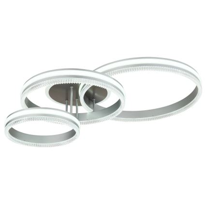 Globo - Luminária de teto LED dimerizável LED/72W/230V 2700-6000K prateada + controlo remoto