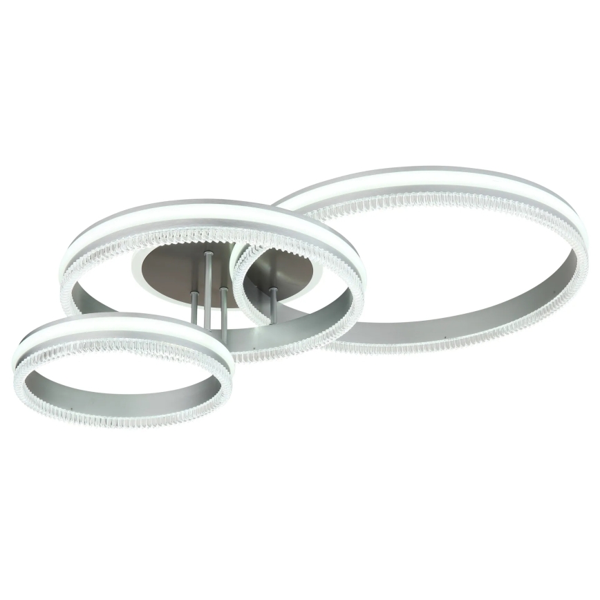 Globo - Luminária de teto LED dimerizável LED/72W/230V 2700-6000K prateada + controlo remoto