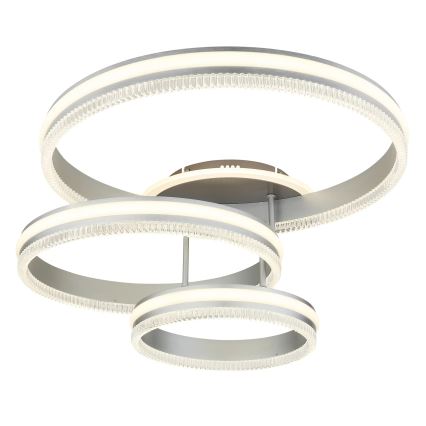 Globo - Luminária de teto LED dimerizável LED/72W/230V 2700-6000K prateada + controlo remoto