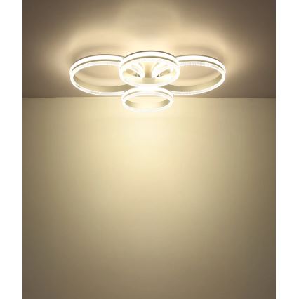 Globo - Candeeiro de tecto LED dimerizável LED/90W/230V 2700-6000K prateado + controlo remoto