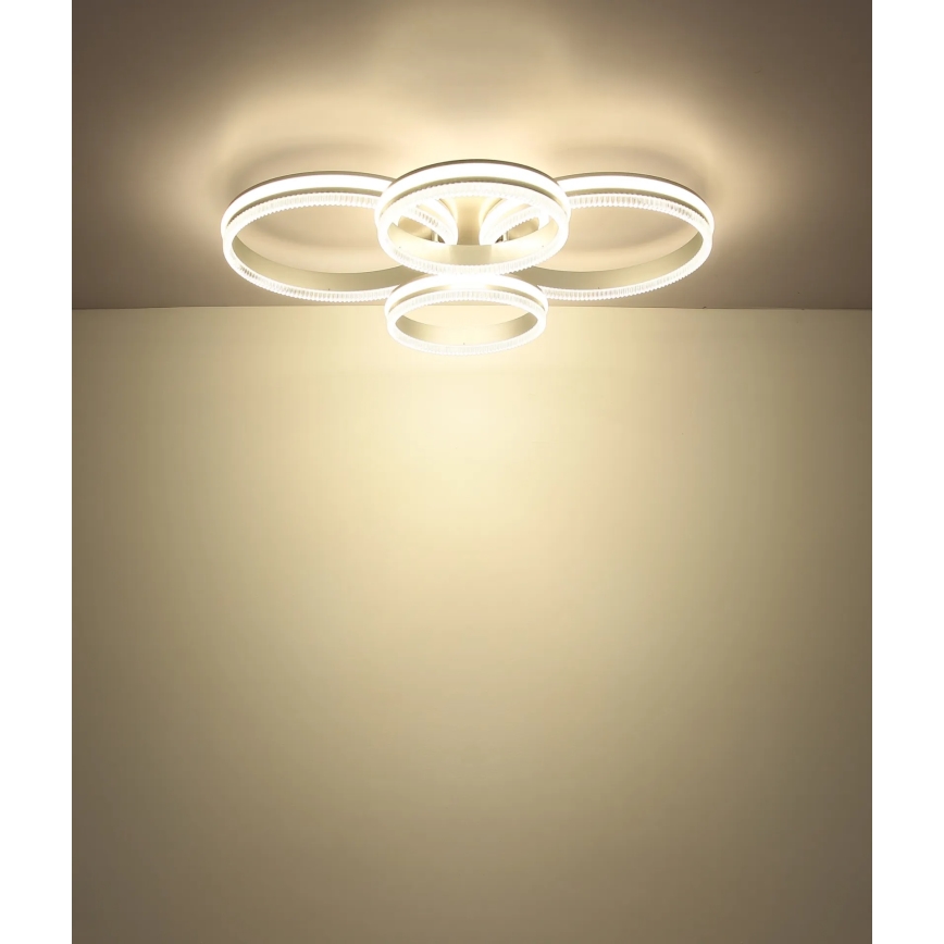 Globo - Candeeiro de tecto LED dimerizável LED/90W/230V 2700-6000K prateado + controlo remoto