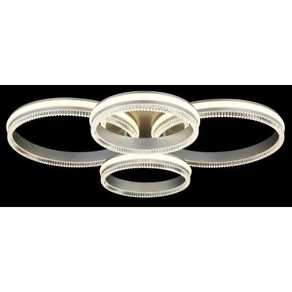 Globo - Candeeiro de tecto LED dimerizável LED/90W/230V 2700-6000K prateado + controlo remoto