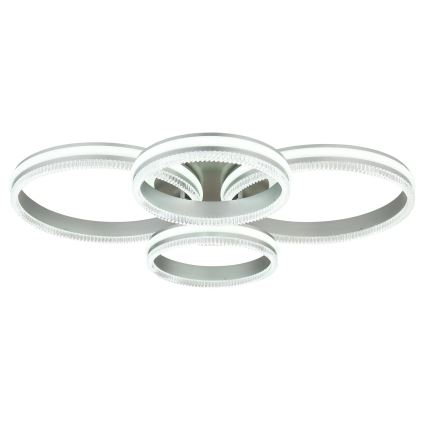 Globo - Candeeiro de tecto LED dimerizável LED/90W/230V 2700-6000K prateado + controlo remoto