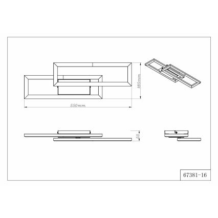 Globo - Candeeiro de teto LED/16W/230V 3000/4000/6000K