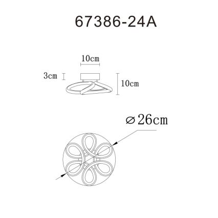 Globo - Plafon LED LED/24W/230V 2700/4000/6000K diâmetro 26 cm preto