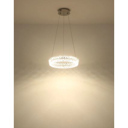 Globo - Lustre pendente em cabo dimerizável LED/24W/230V 2700-6000K transparente + controlo remoto
