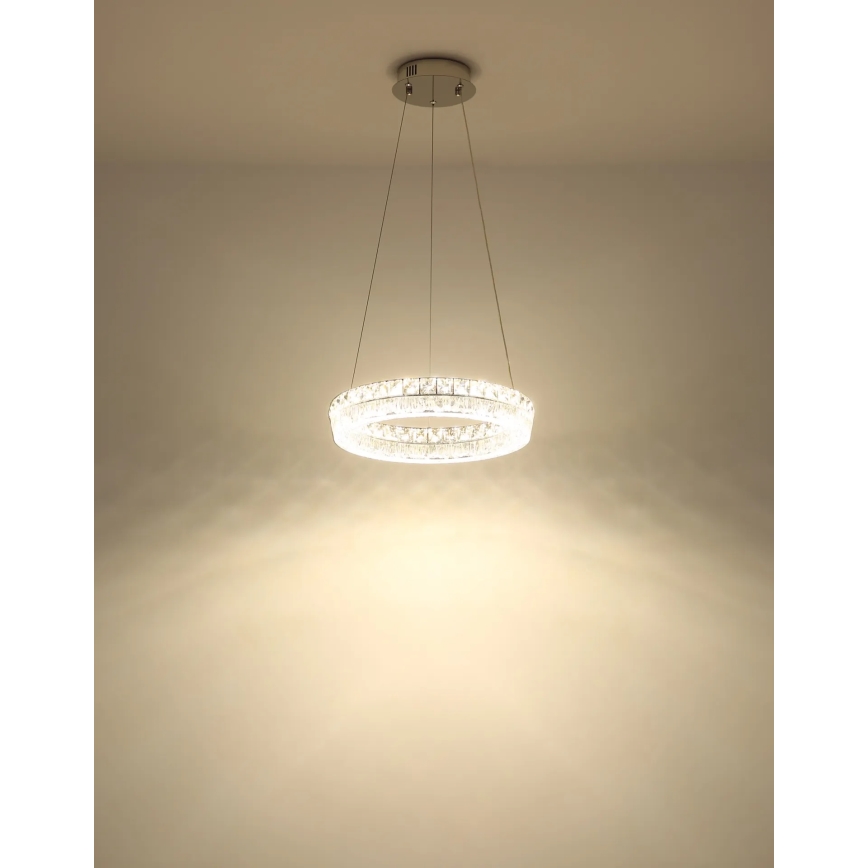 Globo - Lustre pendente em cabo dimerizável LED/24W/230V 2700-6000K transparente + controlo remoto