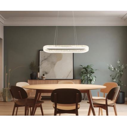 Globo - Lustre pendente em cabo dimerizável LED/40W/230V 2700-6000K transparente + controlo remoto