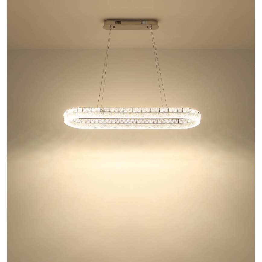 Globo - Lustre pendente em cabo dimerizável LED/40W/230V 2700-6000K transparente + controlo remoto