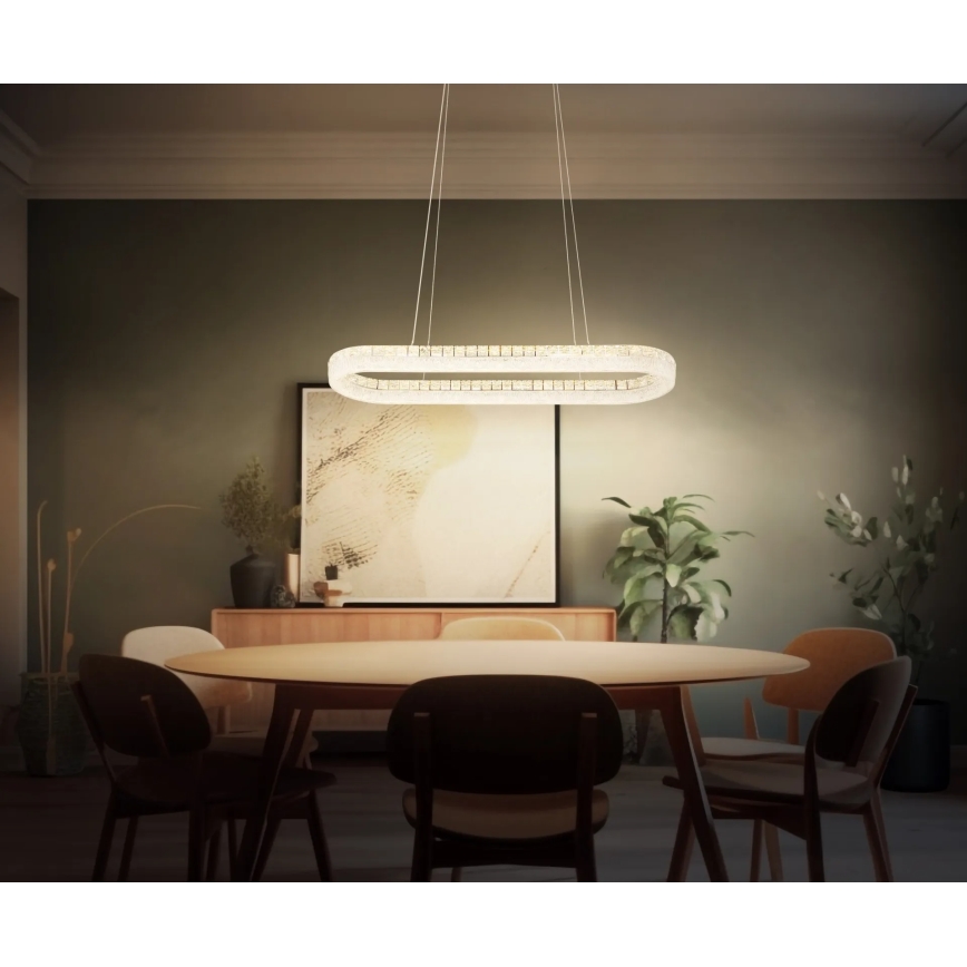 Globo - Lustre pendente em cabo dimerizável LED/40W/230V 2700-6000K transparente + controlo remoto