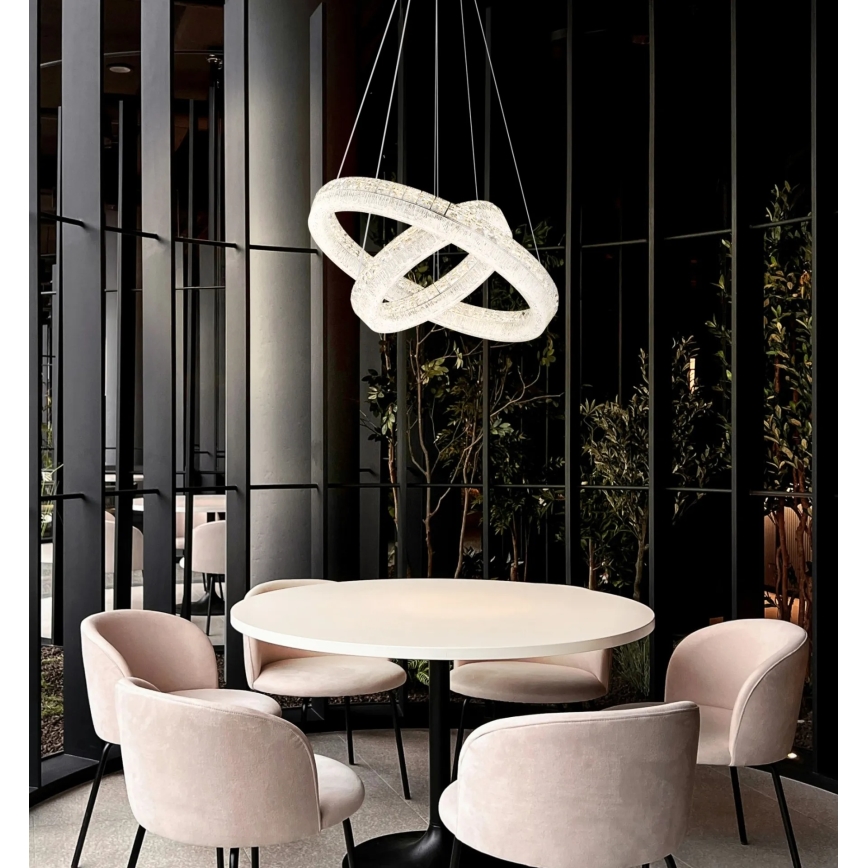 Globo - Lustre LED regulável suspenso por cabo LED/60W/230V 2700-6000K transparente + controlo remoto