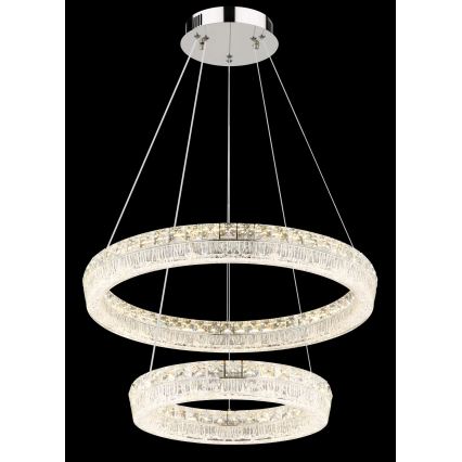 Globo - Lustre LED regulável suspenso por cabo LED/60W/230V 2700-6000K transparente + controlo remoto