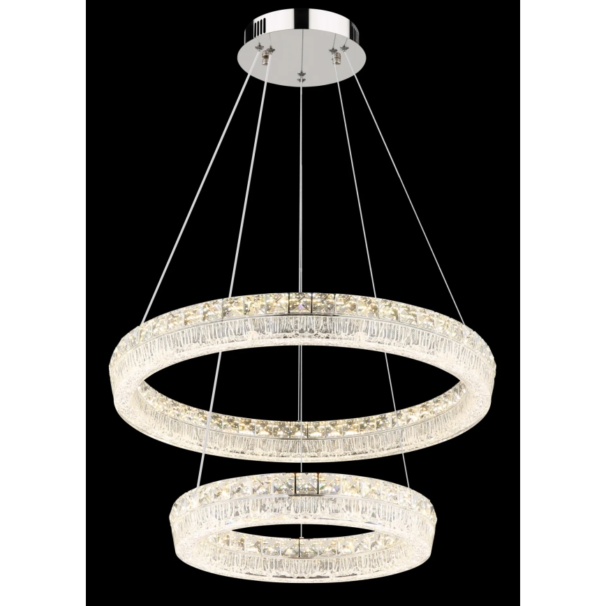 Globo - Lustre LED regulável suspenso por cabo LED/60W/230V 2700-6000K transparente + controlo remoto