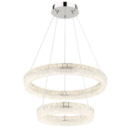 Globo - Lustre LED regulável suspenso por cabo LED/60W/230V 2700-6000K transparente + controlo remoto