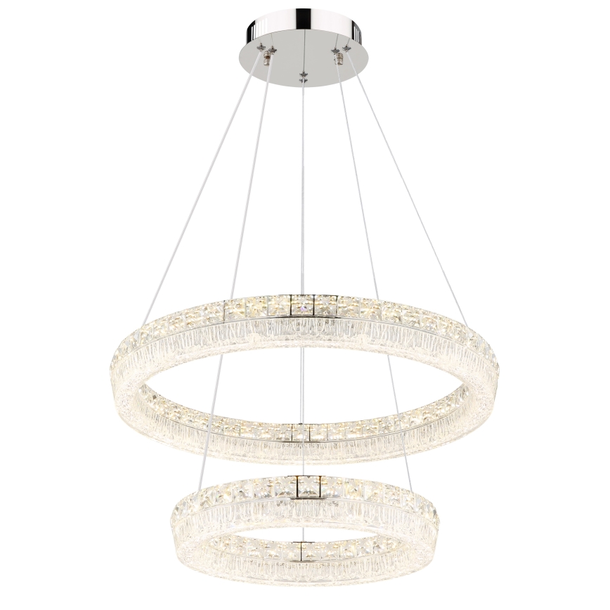 Globo - Lustre LED regulável suspenso por cabo LED/60W/230V 2700-6000K transparente + controlo remoto