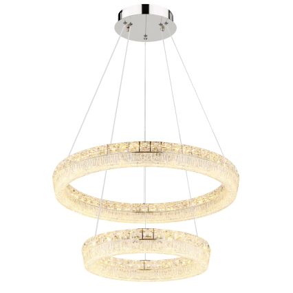 Globo - Lustre LED regulável suspenso por cabo LED/60W/230V 2700-6000K transparente + controlo remoto