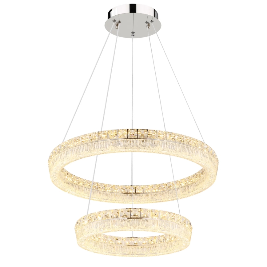 Globo - Lustre LED regulável suspenso por cabo LED/60W/230V 2700-6000K transparente + controlo remoto