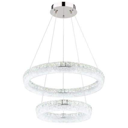 Globo - Lustre LED regulável suspenso por cabo LED/60W/230V 2700-6000K transparente + controlo remoto