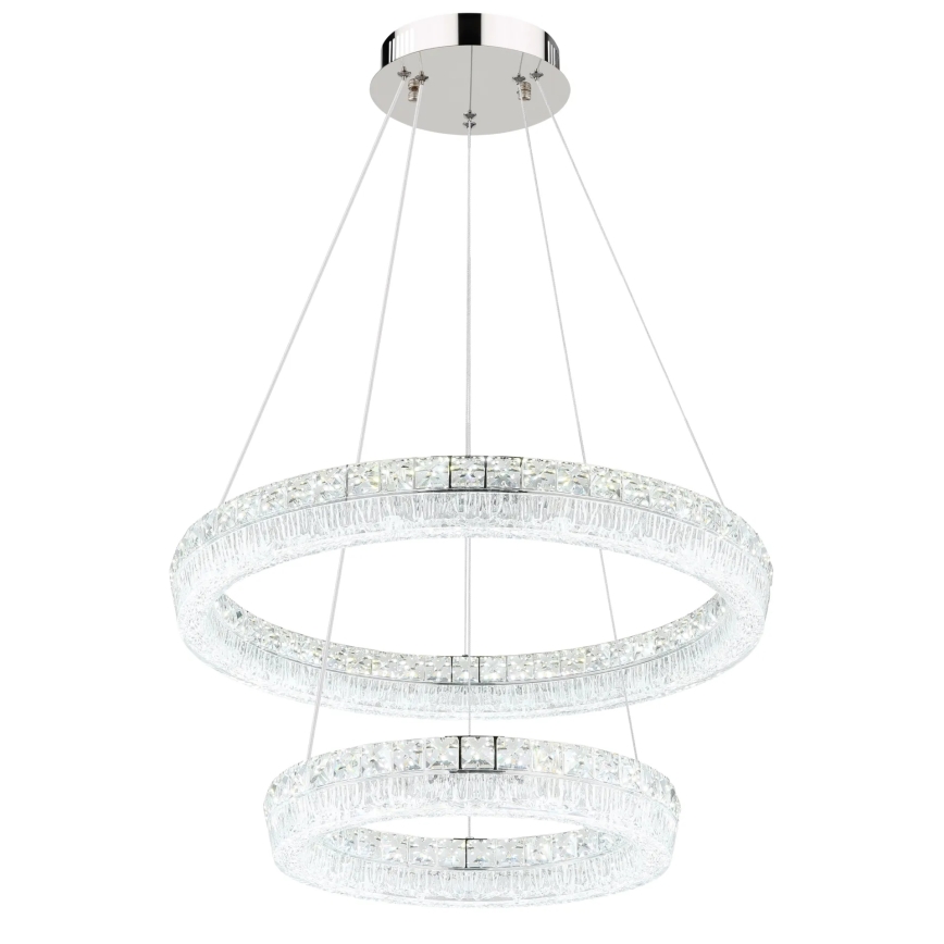 Globo - Lustre LED regulável suspenso por cabo LED/60W/230V 2700-6000K transparente + controlo remoto