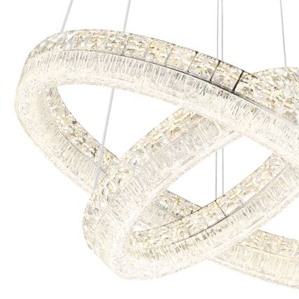 Globo - Lustre LED regulável suspenso por cabo LED/60W/230V 2700-6000K transparente + controlo remoto