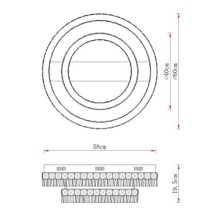 Globo - Candeeiro de tecto LED dimerizável LED/60W/230V 2700-6000K transparente + controlo remoto