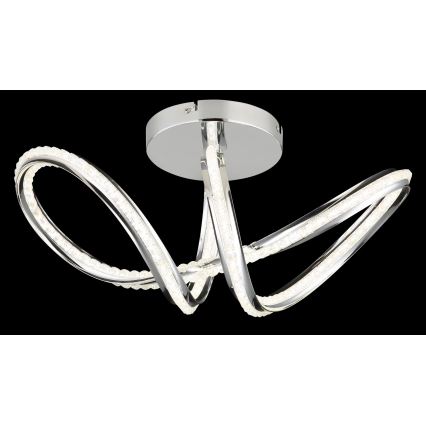 Globo - Candeeiro de tecto LED dimerizável LED/40W/230V 2700-6000K cromado brilhante + controlo remoto