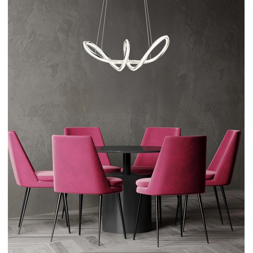 Globo - Lustre LED regulável suspenso por cabo LED/45W/230V 2700-6000K cromado brilhante + comando remoto