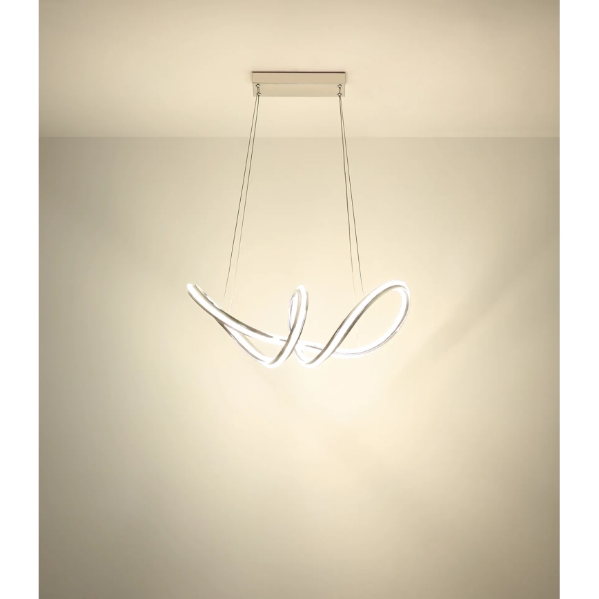 Globo - Lustre LED regulável suspenso por cabo LED/45W/230V 2700-6000K cromado brilhante + comando remoto