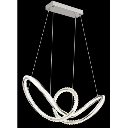 Globo - Lustre LED regulável suspenso por cabo LED/45W/230V 2700-6000K cromado brilhante + comando remoto