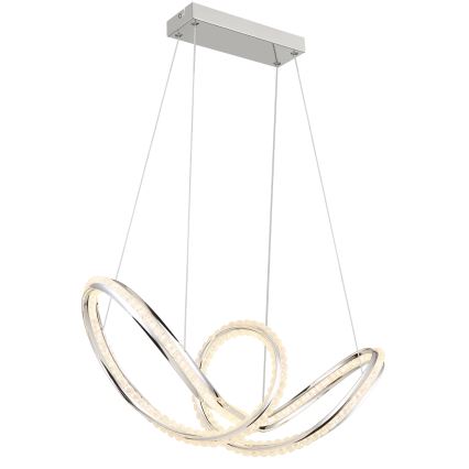 Globo - Lustre LED regulável suspenso por cabo LED/45W/230V 2700-6000K cromado brilhante + comando remoto