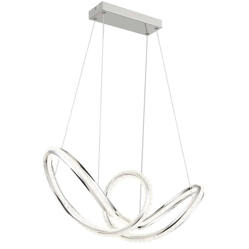 Globo - Lustre LED regulável suspenso por cabo LED/45W/230V 2700-6000K cromado brilhante + comando remoto