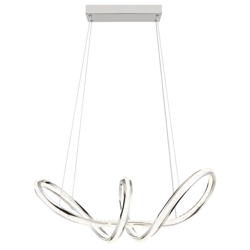 Globo - Lustre LED regulável suspenso por cabo LED/45W/230V 2700-6000K cromado brilhante + comando remoto