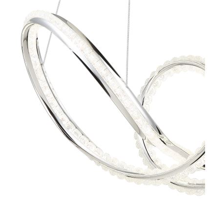 Globo - Lustre LED regulável suspenso por cabo LED/45W/230V 2700-6000K cromado brilhante + comando remoto