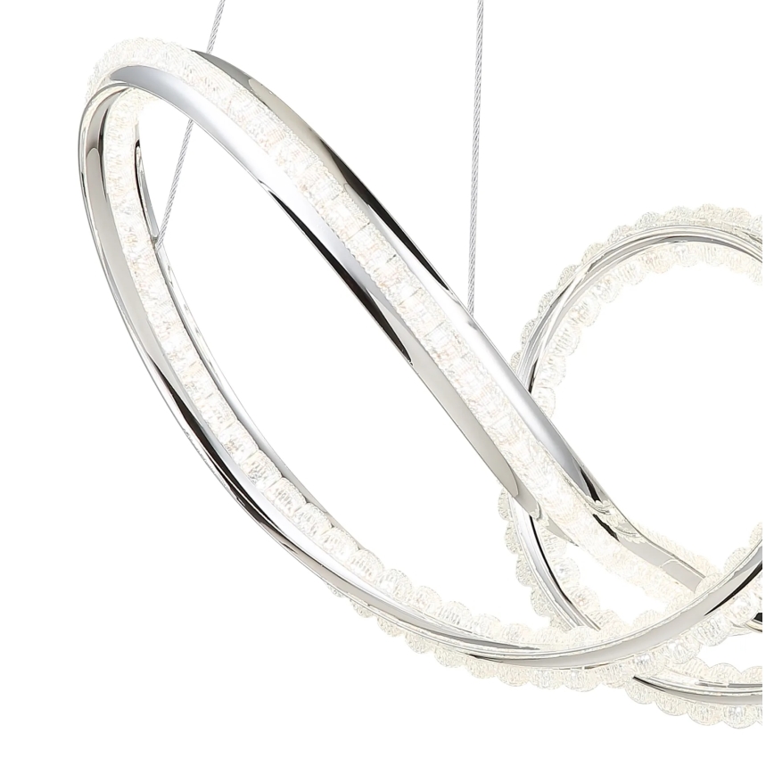 Globo - Lustre LED regulável suspenso por cabo LED/45W/230V 2700-6000K cromado brilhante + comando remoto