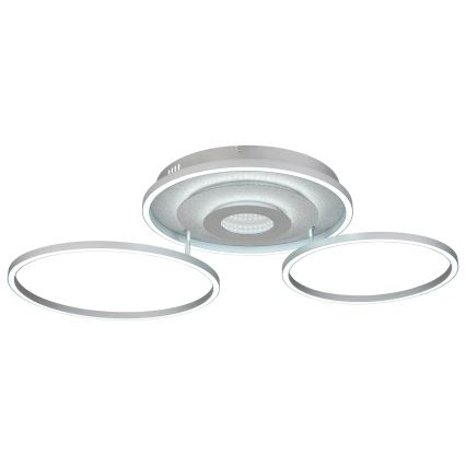 Globo - Luminária de tecto LED dimerizável LED/40W/230V 2700-6500K 57x99,2 cm prateada + controlo remoto