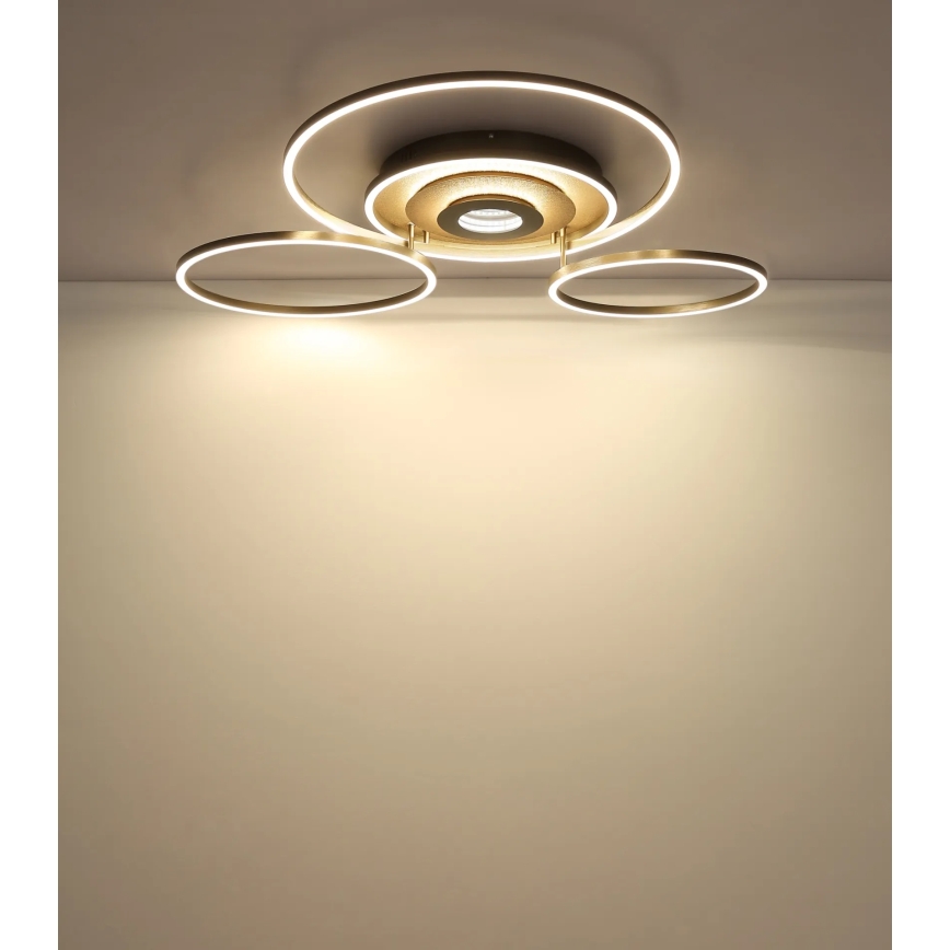 Globo - Candeeiro de teto LED dimável LED/60W/230V 2700-6500K 80,8x99,2 cm latão + controlo remoto