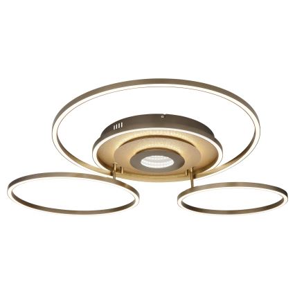 Globo - Candeeiro de teto LED dimável LED/60W/230V 2700-6500K 80,8x99,2 cm latão + controlo remoto