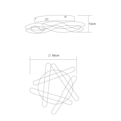 Globo - Iluminação de teto LED 5xLED/12W/230V